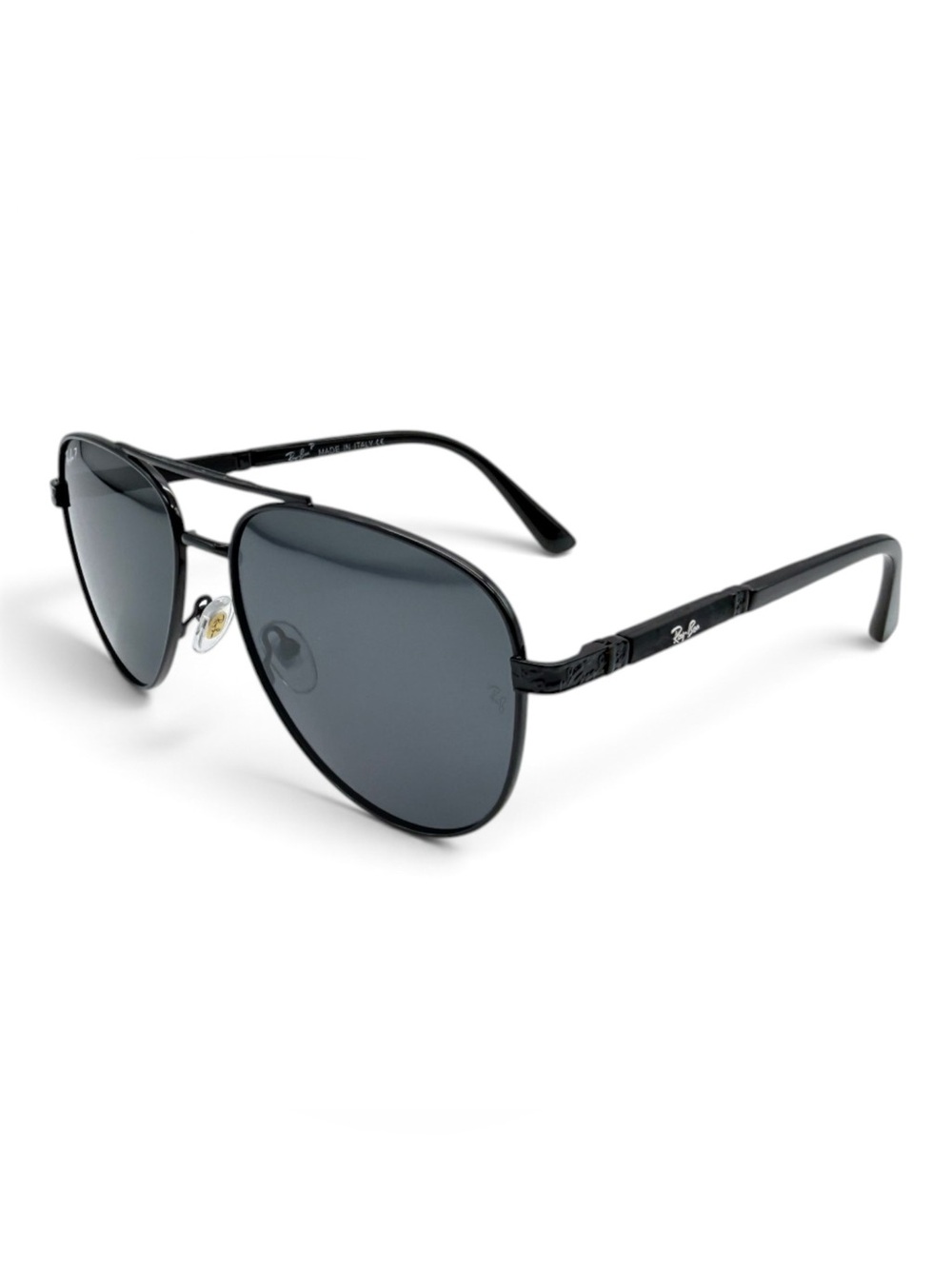 Ray-Ban Black Aviator Sunglasses with Grey Lenses